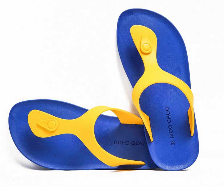 CANDY BLUE SOLE YELLOW STRAP